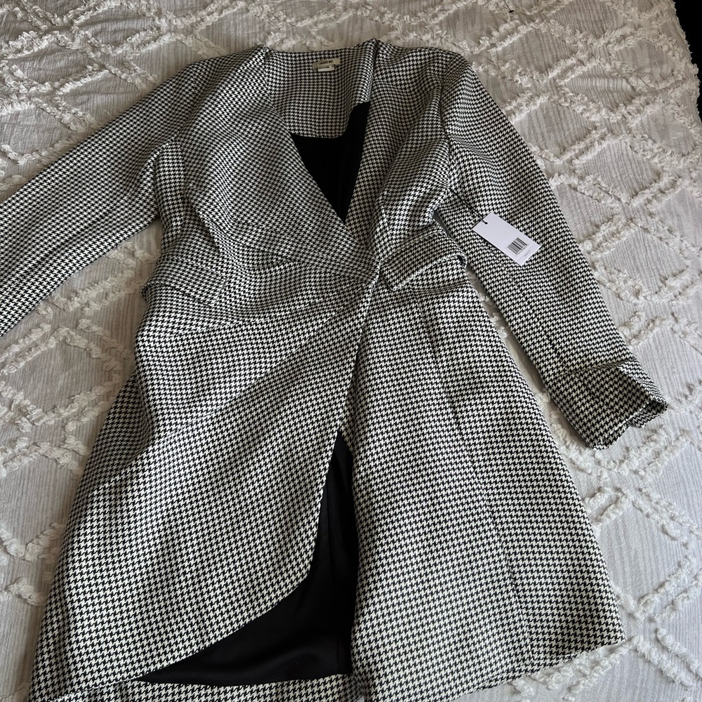 NWT JASON WU HOUNDSTOOTH LONG SLEEVE DRESS.SZ-M